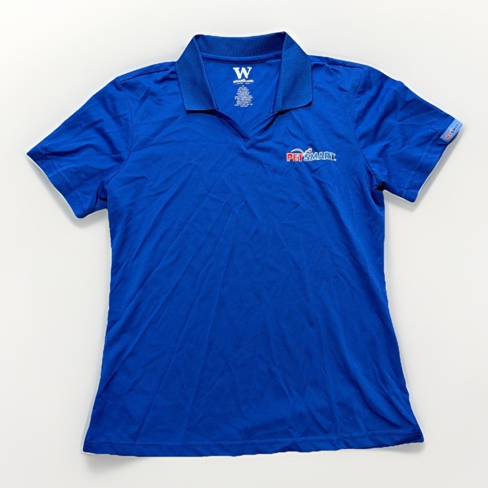 PetSmart Women's Blue Employee Performance Polo Shirt M Work Wear Uniform Casual